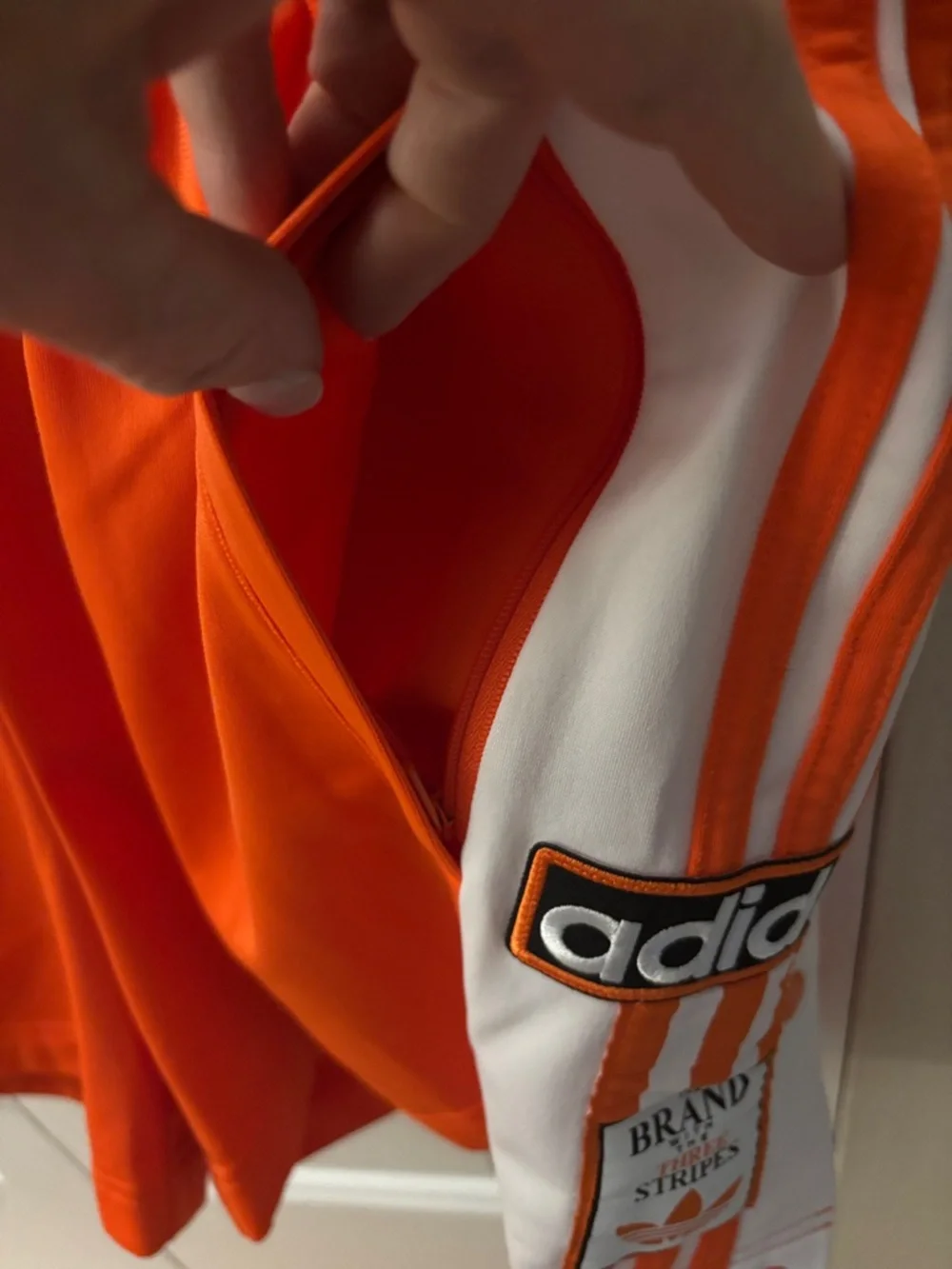 adidas University of Tennessee Orange White Retro Track Snap aide Shorts size M - Picture 2 of 6
